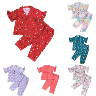 8-23kg Bộ pizama tay ngắn quần dài bé gái, thun coton VNXK chất đẹp, mềm mịn, thoáng mát! 160