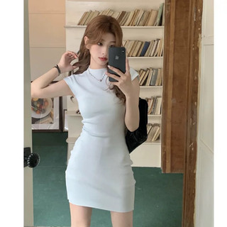 [ Hàng order 10-15days ] Váy ôm body chất liệu thun gân co dãn A47