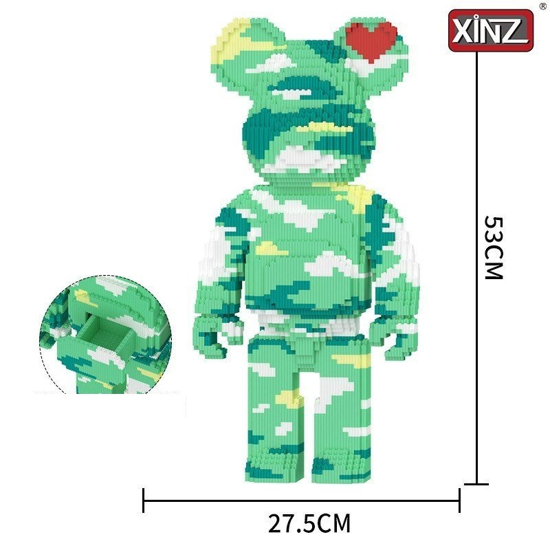 Mô Hình Lắp Ráp Gấu BearBrick size lớn 45 cm đến 55cm / Đồ chơi xếp hình gấu bearbrick/ lắp ghép mô hình/le.go