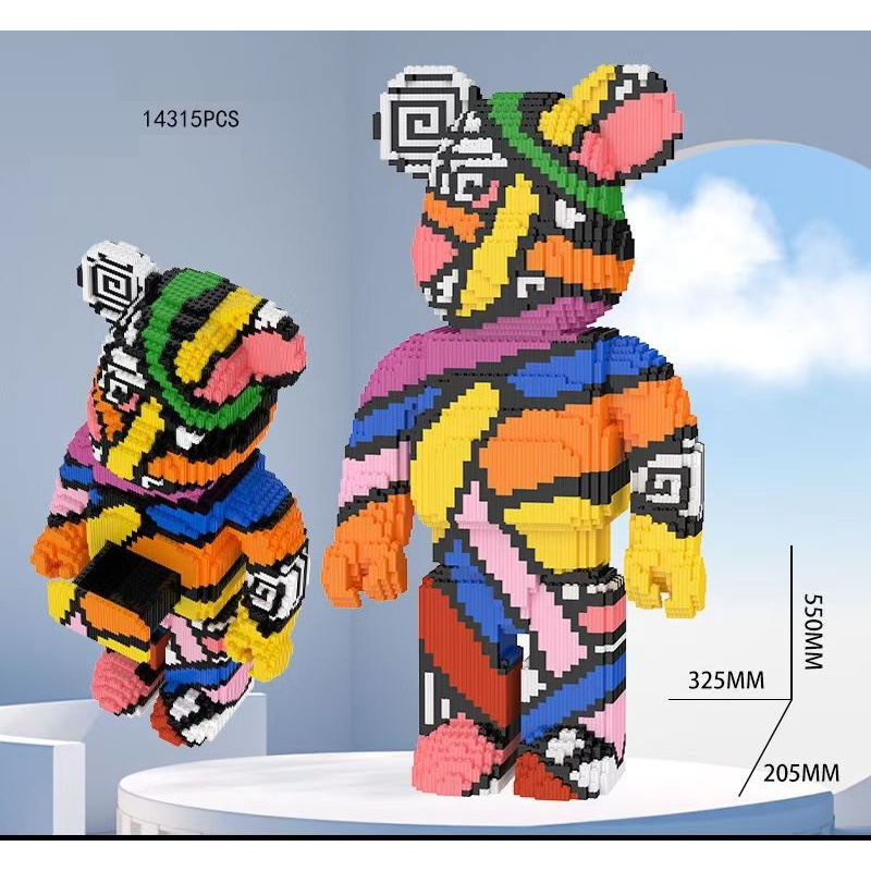 Mô Hình Lắp Ráp Gấu BearBrick size lớn 45 cm đến 55cm / Đồ chơi xếp hình gấu bearbrick/ lắp ghép mô hình/le.go