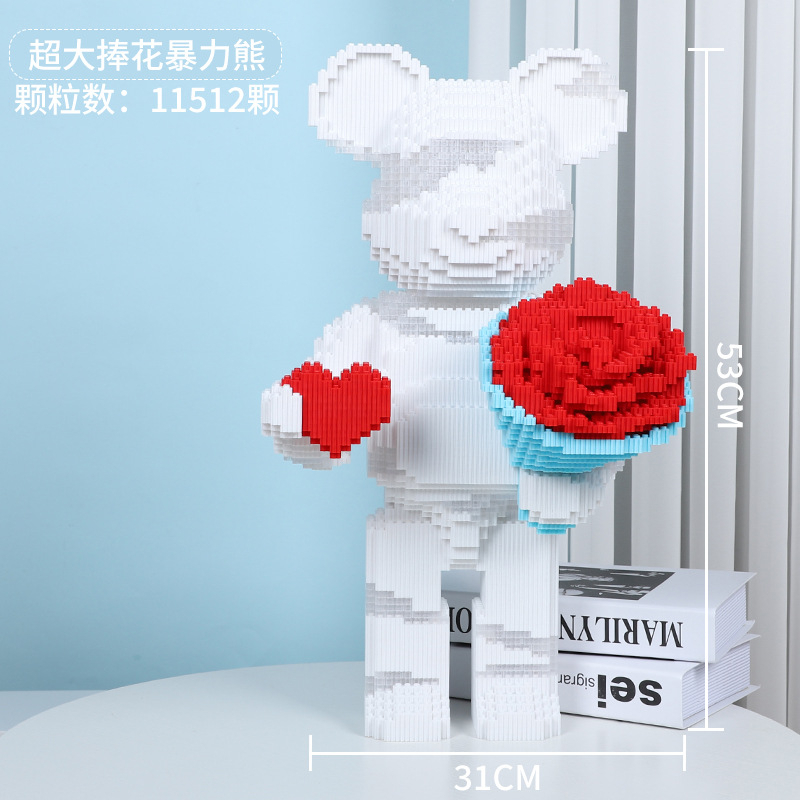 Mô Hình Lắp Ráp Gấu BearBrick size lớn 45 cm đến 55cm / Đồ chơi xếp hình gấu bearbrick/ lắp ghép mô hình/le.go