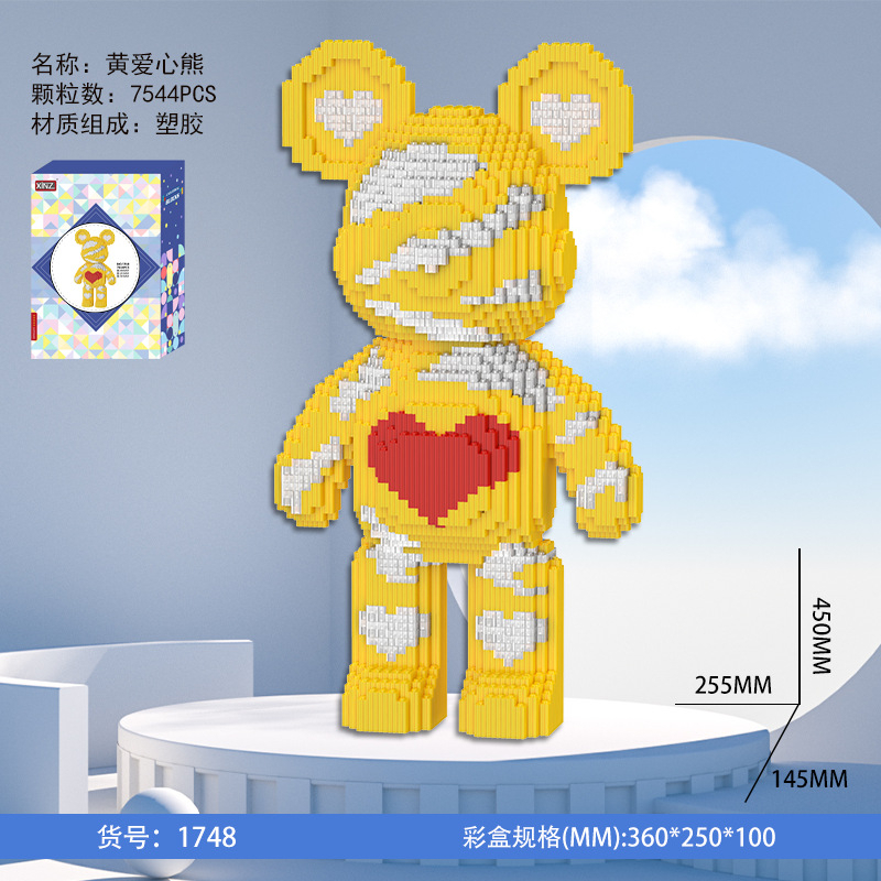 Mô Hình Lắp Ráp Gấu BearBrick size lớn 45 cm đến 55cm / Đồ chơi xếp hình gấu bearbrick/ lắp ghép mô hình/le.go