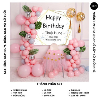 Sét Heo Sinh Nhật Cho Bé ( Tặng bơm keo)