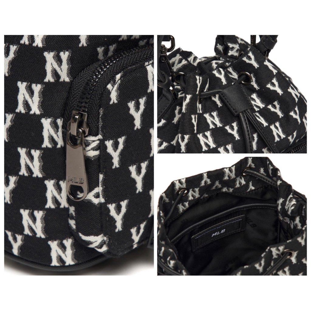 Túi MLB  Bucket Bag Boston Sox Màu nâu xanh vàng 3Abms012N