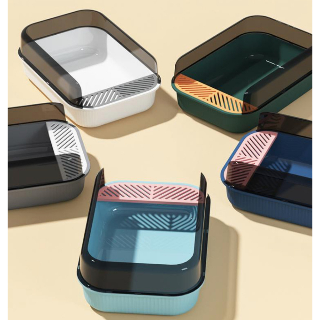 KHAY/CHẬU VỆ SINH CHO MÈO tặng xẻng -Thiết Kế Bắc Âu Scandinavian,