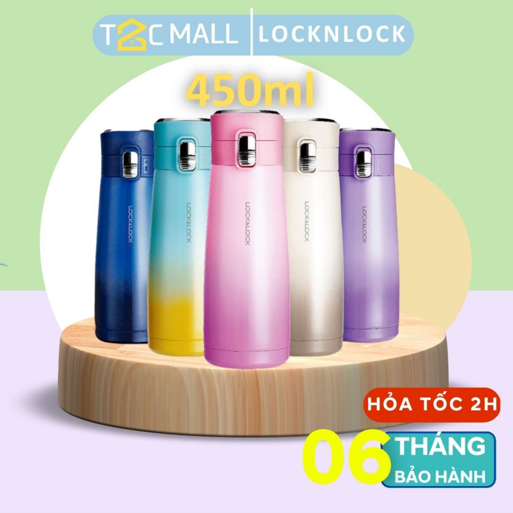 Bình Giữ Nhiệt LocknLock 450ML Holiday Sunset I.d Tumbler Nhiều Màu Lock&Lock LHC3245 - T2Cmall
