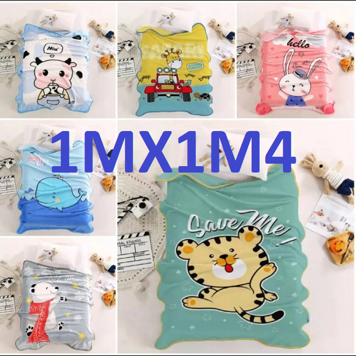 Mền Nhung Tuyết Cho Bé 1mx1m4 Họa Tiết Đẹp, Chăn Lông Tuyết Em Bé KuTe Mềm Mại Đắp Không Nóng