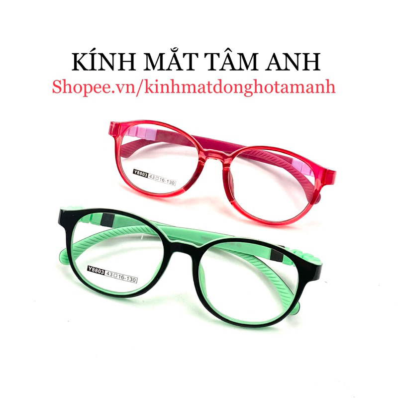 Gọng kính cận trẻ em nam nữ, nhiều màu phù hợp cho bé từ 4 đến 8 tuổi- tặng hộp , khăn lau