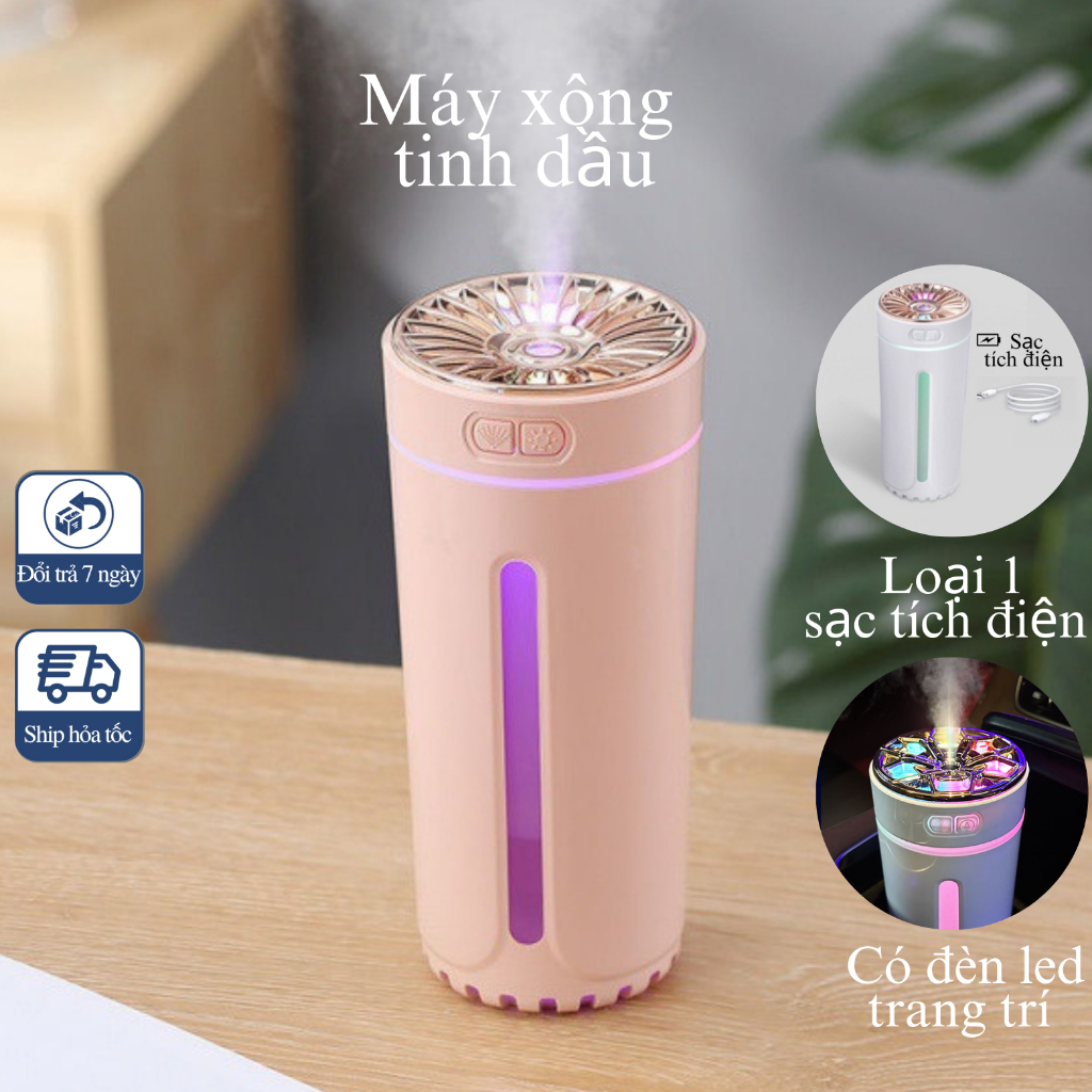 Máy xông tinh dầu xe hơi sạc pin tiện lợi phun sương khử mùi, máy khuếch tán tinh dầu ô tô, bàn làm việc