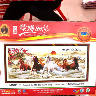 (XẢ KHO) tranh thêu chữ thập ngựa mã đáo thành công khổ lớn 2m mn0102 MN0081 MN0079 MN0247 MN0248 MN0104 MN0193