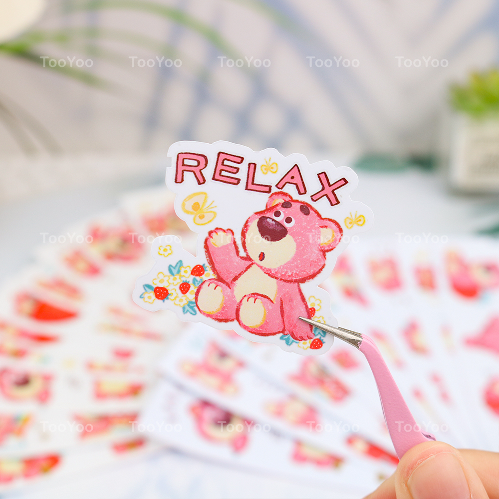 Set 40 sticker Gấu dâu Lotso chống nước dễ thương cute TooYoo BK00227