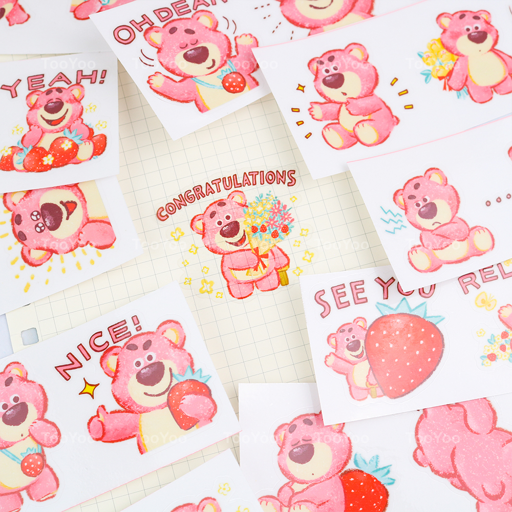 Set 40 sticker Gấu dâu Lotso chống nước dễ thương cute TooYoo BK00227