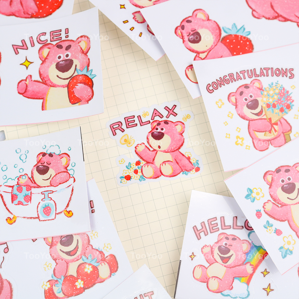 Set 40 sticker Gấu dâu Lotso chống nước dễ thương cute TooYoo BK00227
