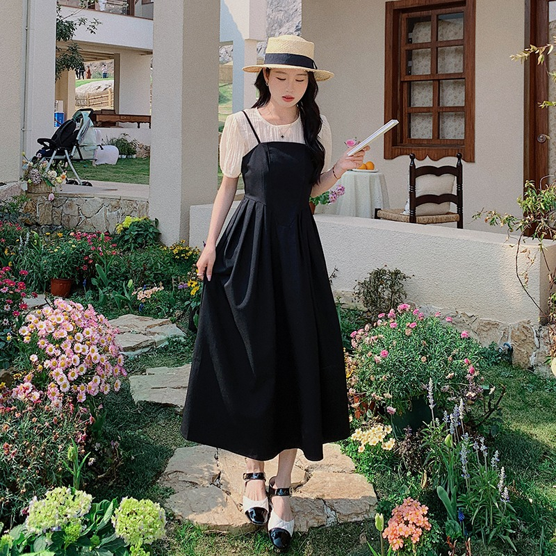 Set Đồ Nữ Váy Dài 2 Dây Dáng Dài Qua Gối, Áo Sơ Mi Ngắn Tay Kiểu Hàn Quốc Set Đồ Nữ Đi Chơi Đầm Nữ Mùa Hè Chali SD343