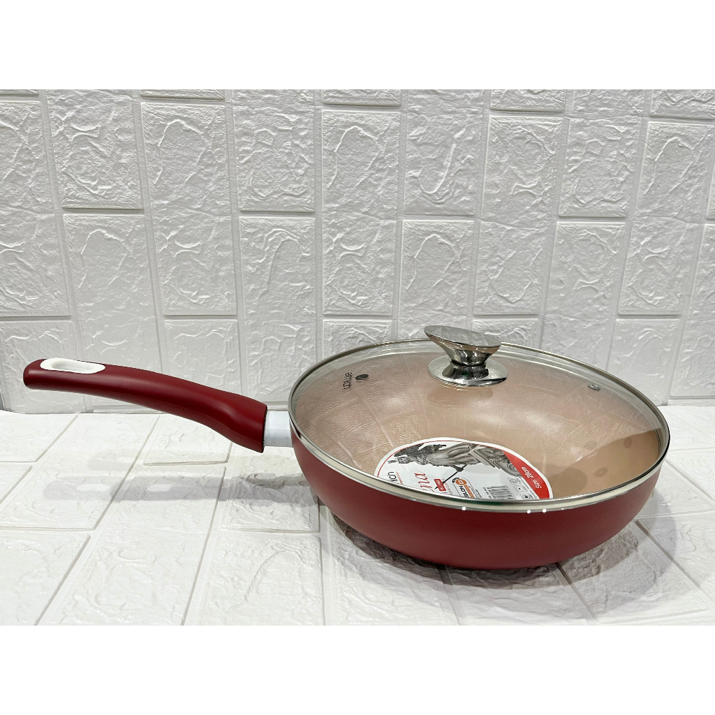 Chảo xào chống dính sâu lòng có vung Elmich size 26cm, 28cm,30cm