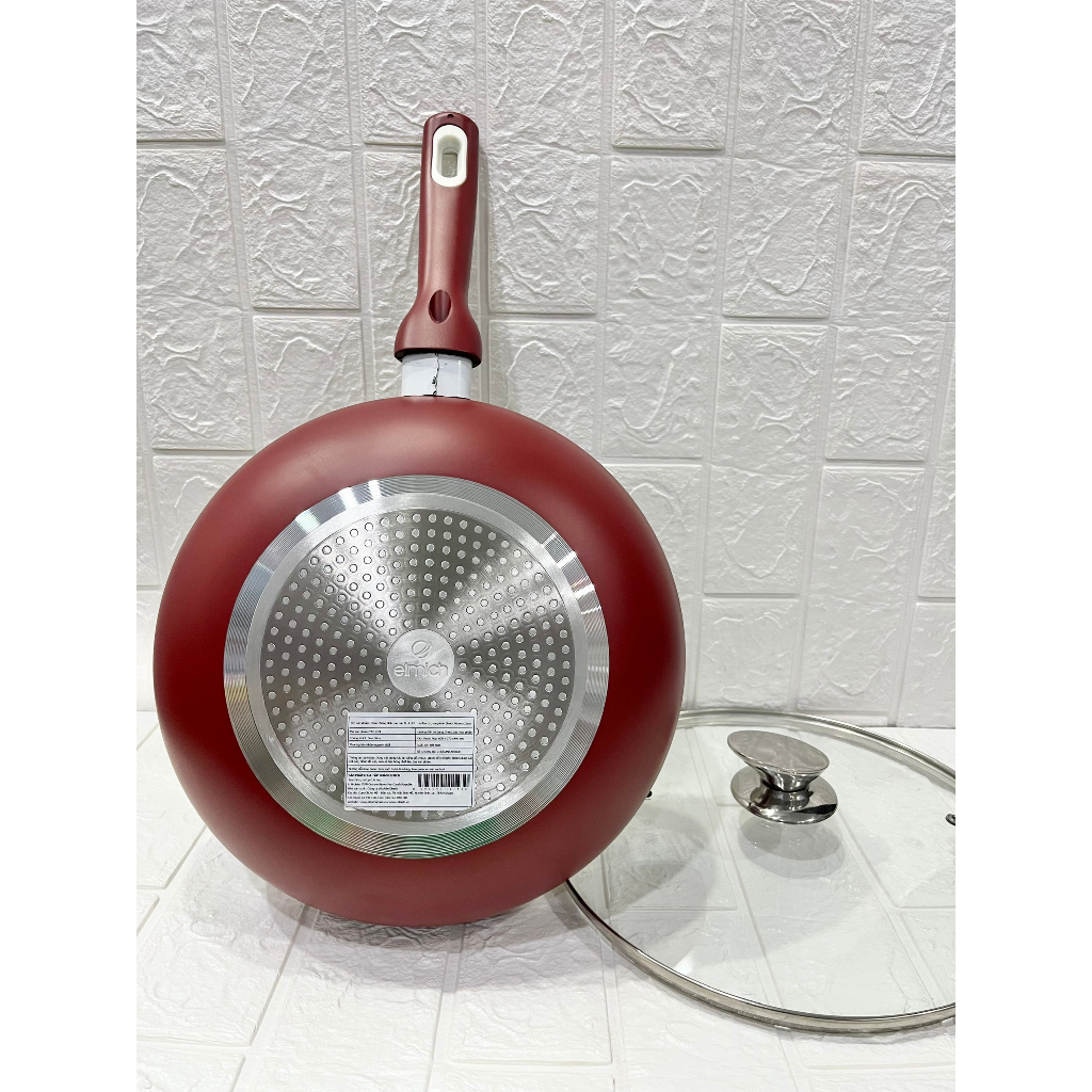 Chảo xào chống dính sâu lòng có vung Elmich size 26cm, 28cm,30cm