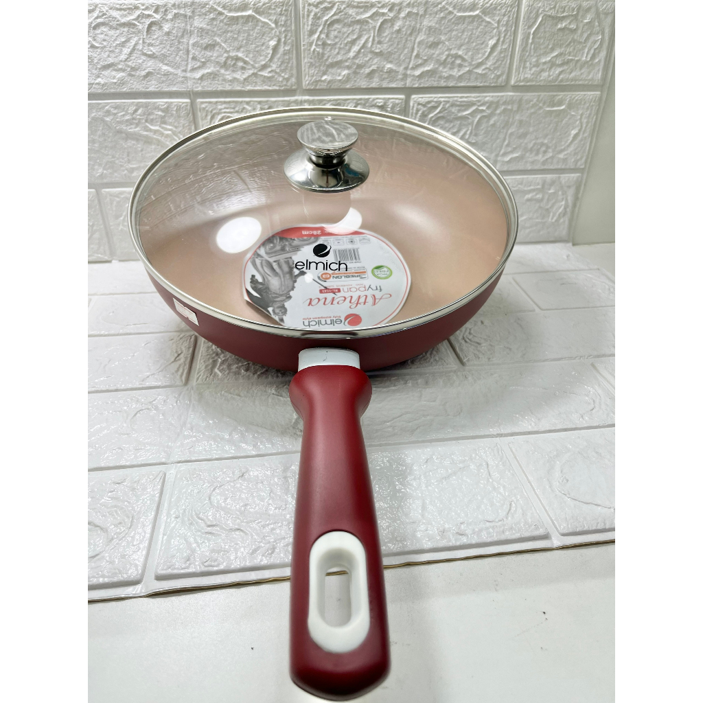 Chảo xào chống dính sâu lòng có vung Elmich size 26cm, 28cm,30cm