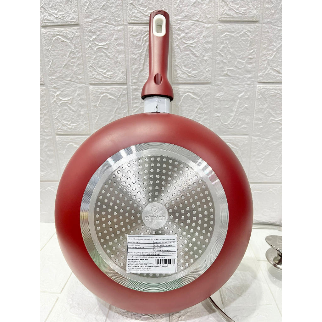Chảo xào chống dính sâu lòng có vung Elmich size 26cm, 28cm,30cm