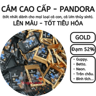 Cám Pandora Gold kích màu, tốt tiêu hóa dành cho cá guppy, cá betta - Thức ăn cá bột, cá con thủy sinh | Hingaostore.