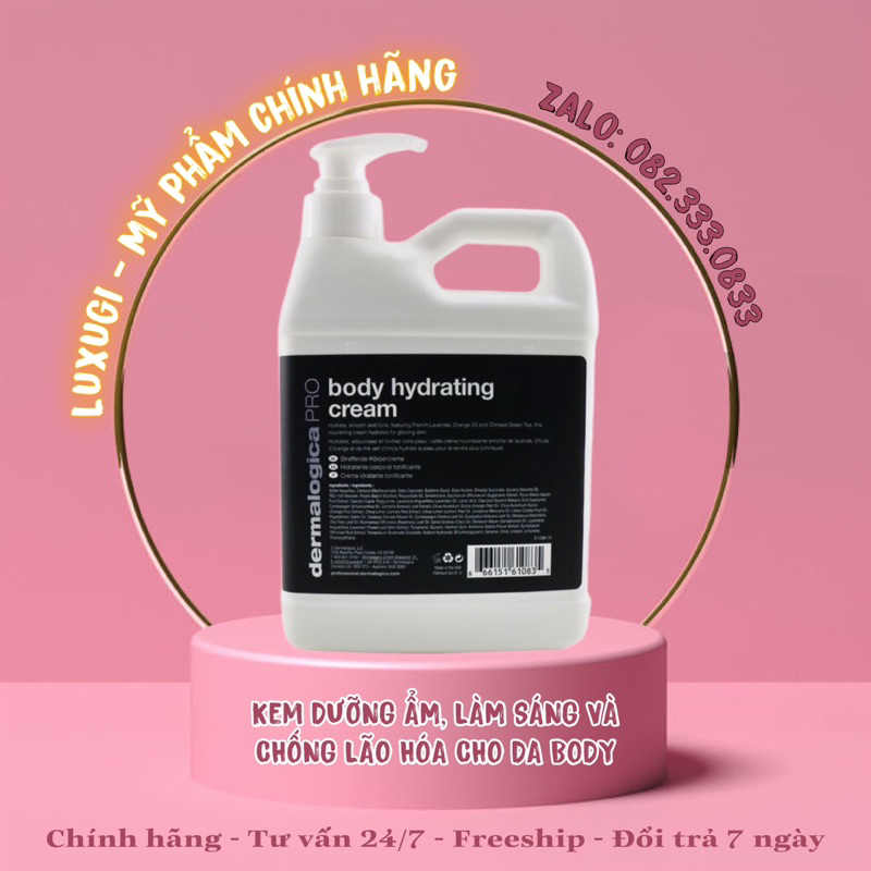 Dermalogica Body Hydrating Cream 946ml-Kem DƯỠNG ẨM, LÀM SÁNG VÀ CHỐNG LÃO HÓA CHO DA BODY
