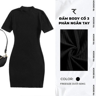 Đầm body TR Design cổ 3 phân ngắn tay đang ôm siêu tôm dáng