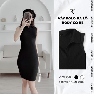 Váy polo ba lỗ body TR Design cổ bẻ sát nách thiết kế cá tính sexy