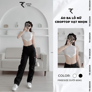Áo ba lỗ nữ croptop TR Design vạt nhọn thiết kế lạ tanktop dáng ngắn ôm body sexy