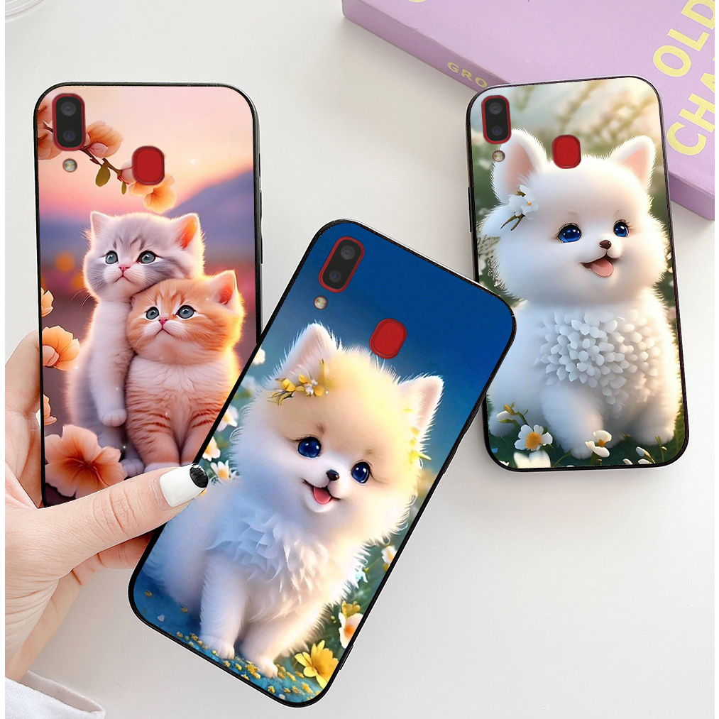 Ốp lưng Samsung a20 / ss a30 in hình chú mèo dễ thương cute