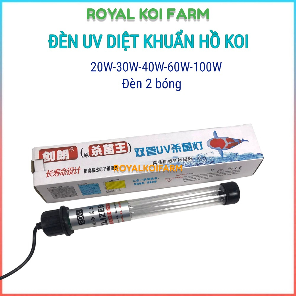 Đèn UV diệt khuẩn 20w, 30w, 40w, 60w, 100w Uv Sterilization hồ cá koi