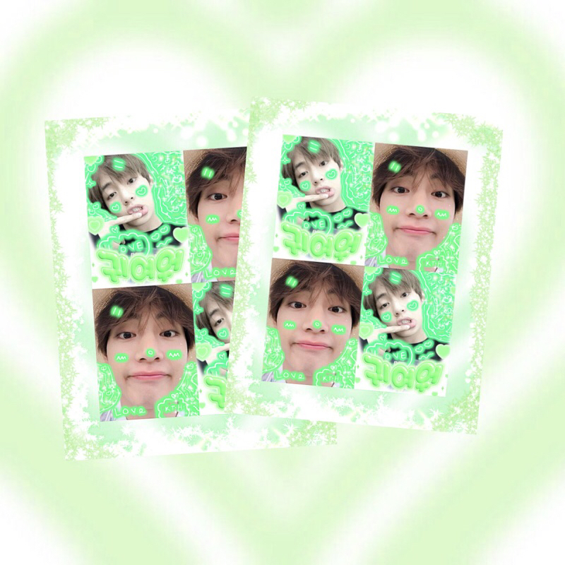 Set sticker niêm phong cán bóng Taehyung