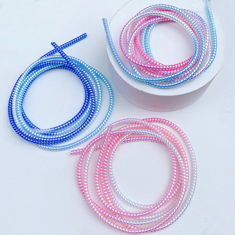 Dây lò xo quấn bảo vệ cáp sạc/ tai nghe kích thước 1.6m 160cm bản to không cần nối dây chống đứt gãy