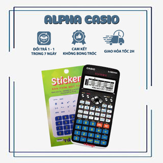 Dán bàn phím máy tính casio fx 580vnx màu Xanh dương trắng, Sticker chống bong tróc bàn phím, hàng chất lượng cao