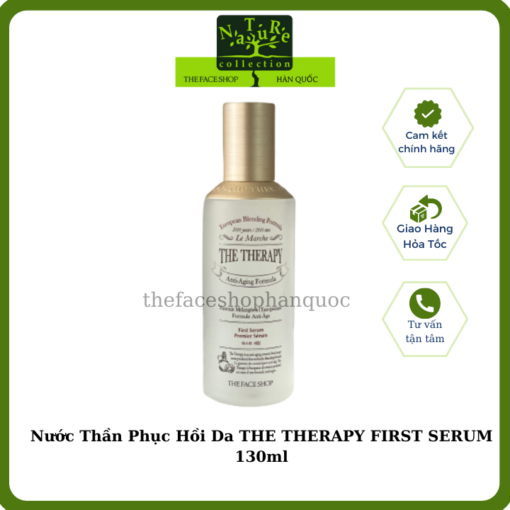Nước thần chống lão hóa phục hồi da dưỡng ẩm The Face Shop The Therapy First Serum 130ml