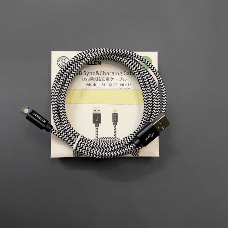 Cáp sạc USB To L,Sharllen,Rocyclo,MFi,Dây bọc dù.