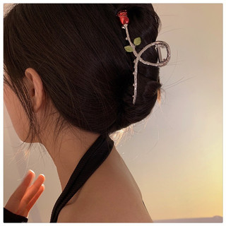 Kẹp Gắp Tóc Kim Loại Hoa Hồng Phong Cách Thanh Lịch Sang Trọng