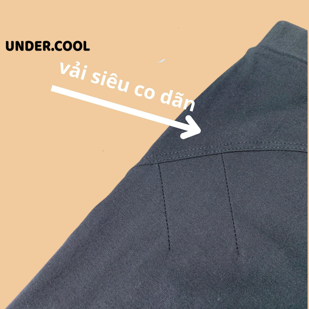 Quần legging lửng đùi nữ UNDERCOOL Tôn Dáng bigsize ôm bó vải dày dãn tốt cạp cao ngố mặc nhà dáng ôm bó tập gym yoga