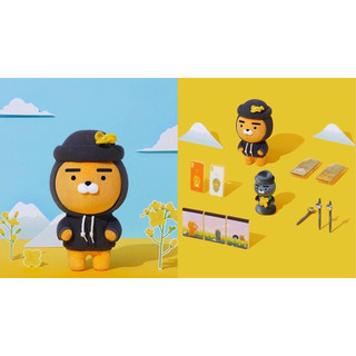 [Ryan kakao friends JeJu] gấu bông rian đen cài hoa cải vàng chính hãng