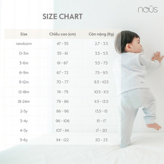 Nous - Body Nous dài tay liền thân cho bé trai, bé gái