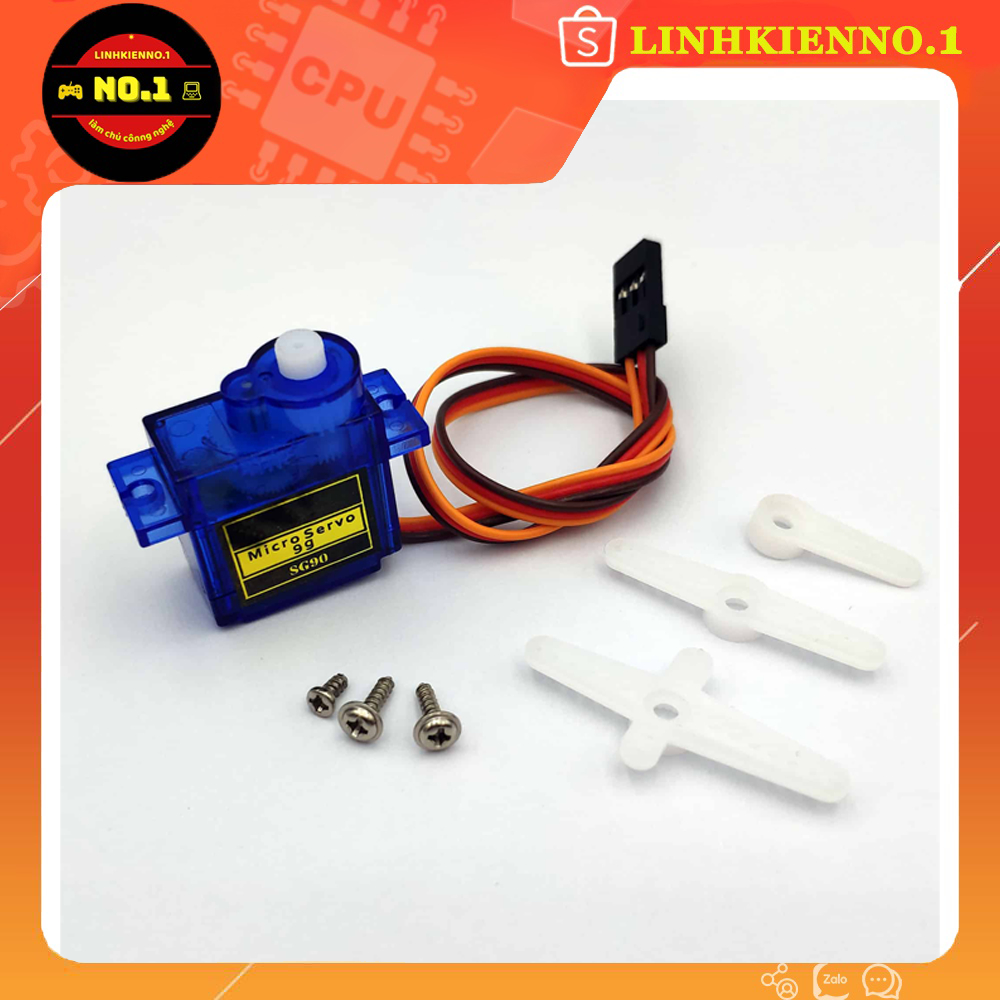 Động cơ Servo SG90 (Góc Quay 90/180/360 độ)