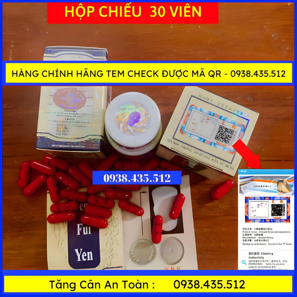 Tăng Cân - Tăng Phì Hoàn - Ceng Fui Yen 30 Viên – Hộp Bóng Chiếu Check Được Mã QR