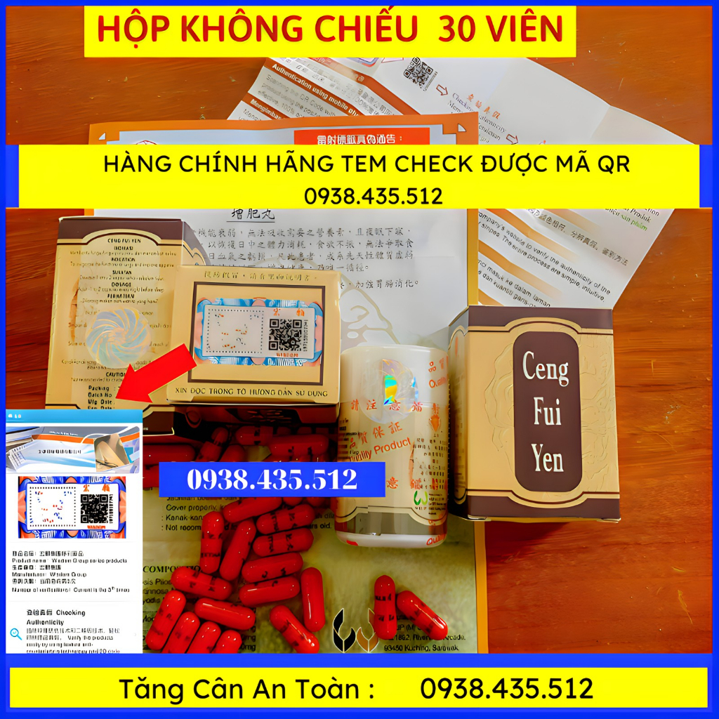 Tăng Cân - Tăng Phì Hoàn - Ceng Fui Yen 30 Viên - Check Được Mã QR