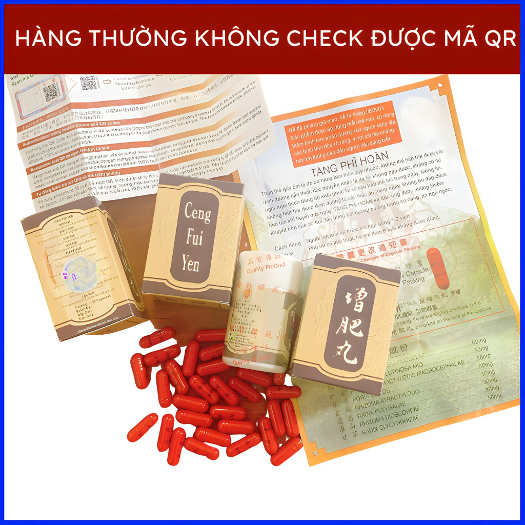 Tăng Cân - Tăng Phì Hoàn - Ceng Fui Yen 30 Viên - Check Được Mã QR