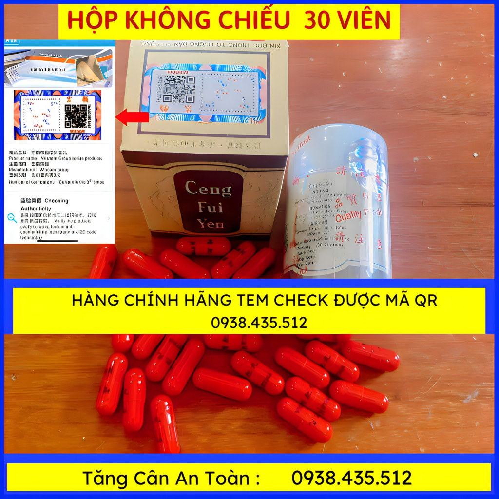 Tăng Cân - Tăng Phì Hoàn - Ceng Fui Yen 30 Viên - Check Được Mã QR