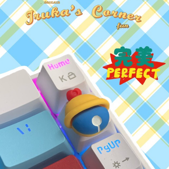 Keycap Abs doubleshot  hình chú mèo máy doreamon dễ thương🌷