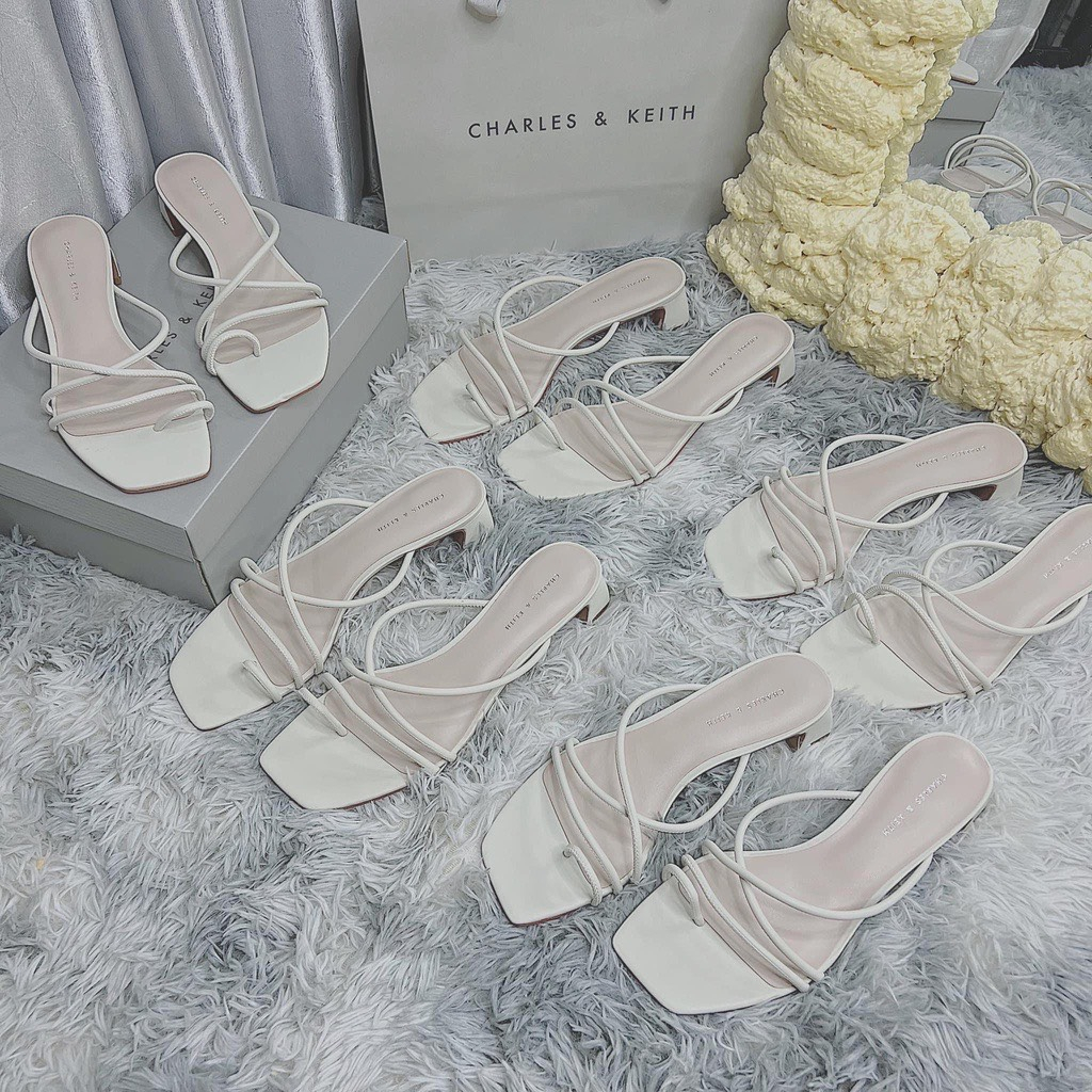 Giày Dép CK đan chéo xỏ ngón đế cao 3cm tôn dáng hàng fullbox mẫu mới mùa hè