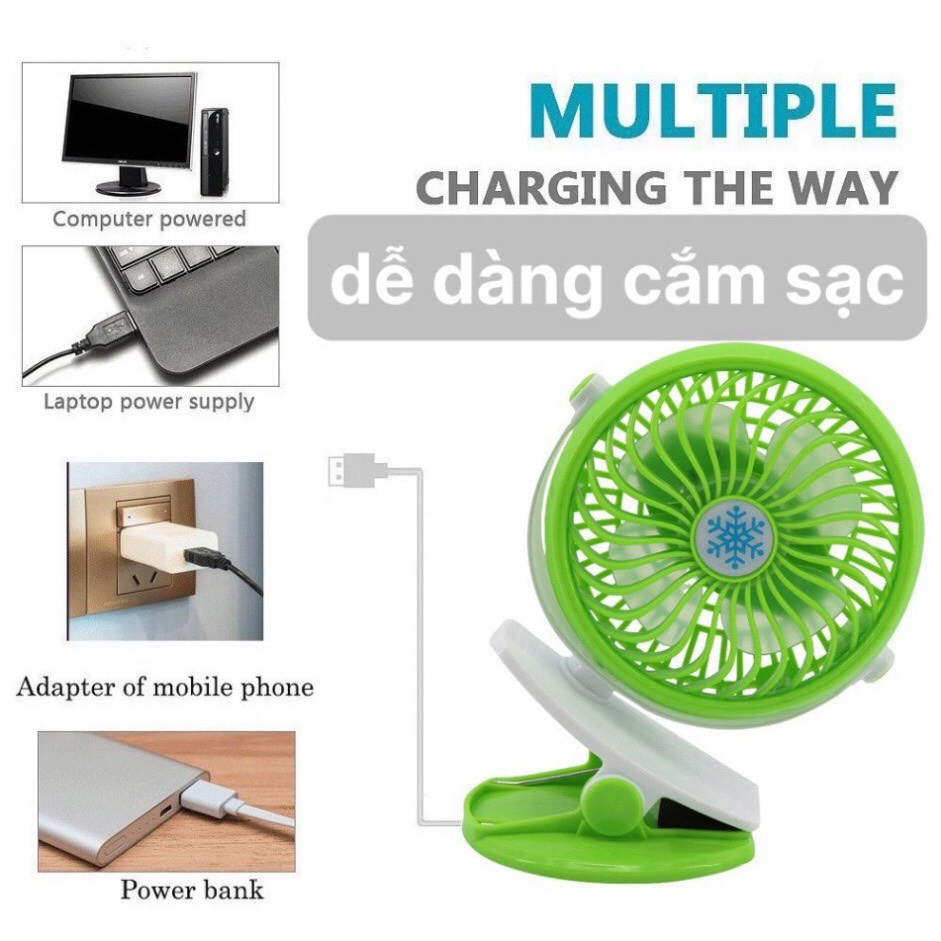 Quạt mini để bàn, quạt tích điện F06 7200mAh 40 giờ liên tục, quạt Yoobao F04 6400mAh - Bảo hành 2 năm