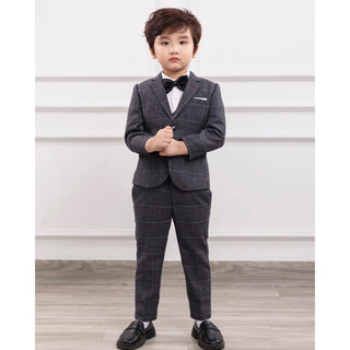 BỘ VEST BÉ TRAI THIẾT KẾ KẺ