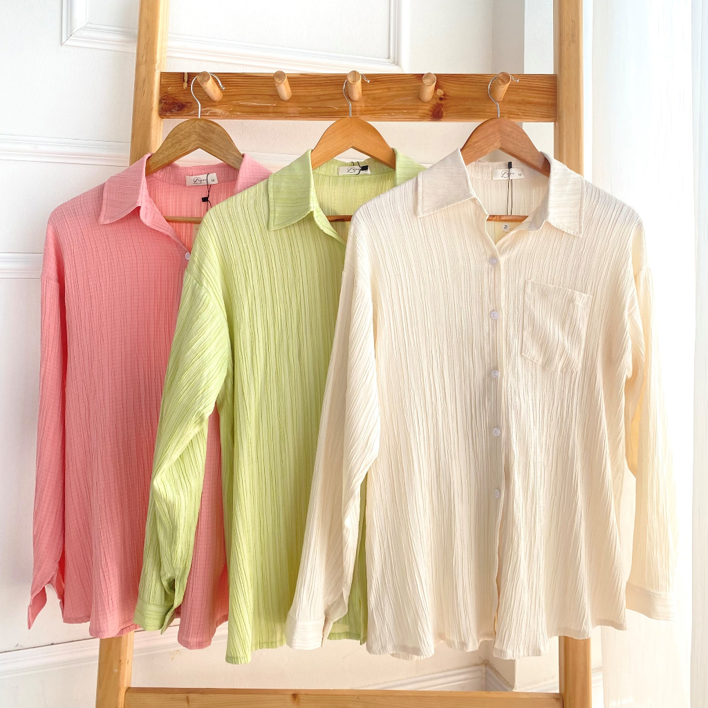 Áo bầu hàn quốc Riki Shirt chất liệu thoáng mát 3 màu trendy by L'amme