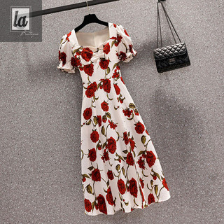 (ORDER) Đầm kiểu pháp hoa hồng bigsize 45kg -90kg