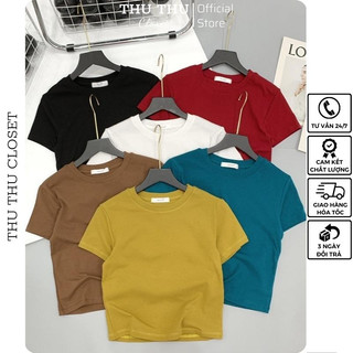 💘Áo phông trơn 2 dáng croptop, dài siêu đẹp